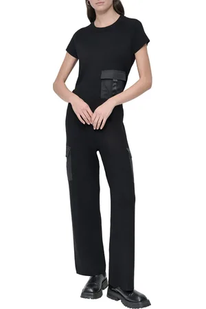DKNY Tepláky swtr pant w/ satin p black