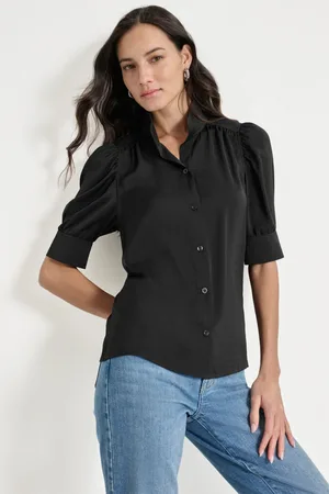 DKNY Košile puff sleeve shirt wi black