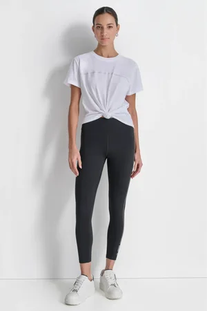DKNY Legíny hw 7/8 rhstn lg tigh black