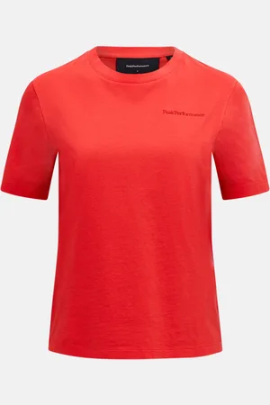 Peak Performance Tričko w original small logo tee brilliant red/black/