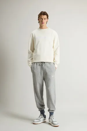 Woolrich Tepláky mouline sweatpant medium grey