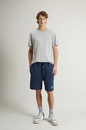 Woolrich Teplákové šortky mouline shorts melton blue