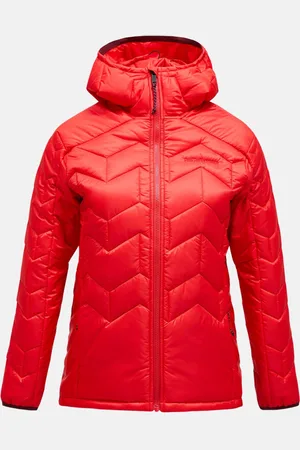 Peak Performance Bunda w elevate liner hood brilliant red/black/