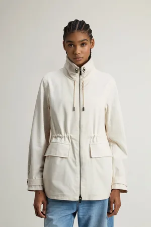 Woolrich Bunda cinched waist field jacket jet stream