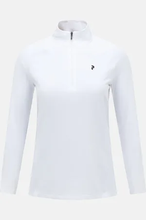 Peak Performance Mikina w half zip baselayer white