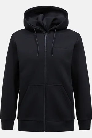 Peak Performance Mikina m original small logo zip black