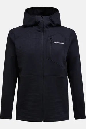 Peak Performance Mikina m trail polartec zip hood black