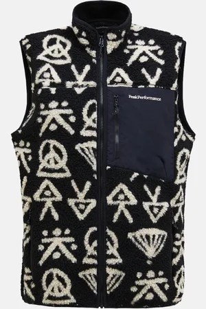 Peak Performance Vesta m graphic pile vest black