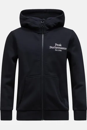 Peak Performance Mikina jr original zip hood black