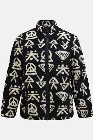 Peak Performance Mikina m graphic pile jacket black