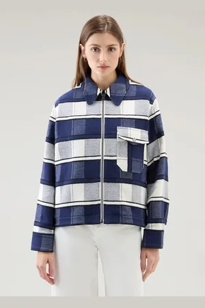 Woolrich Bunda summer gentry timber jacket twilight blue check