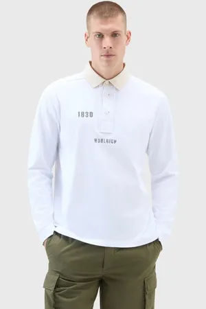 Woolrich Polokošile long sleeves polo bright white