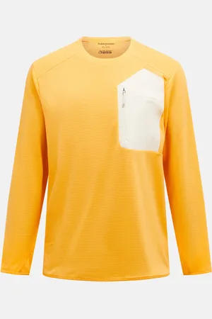Peak Performance Mikina m freelight polartec grid blazing orange