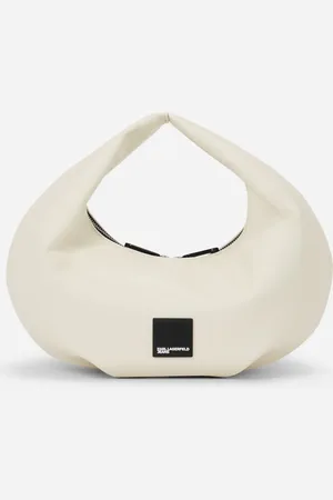 Karl Lagerfeld Kabelka box logo hobo whitecap gray