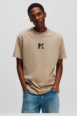 Karl Lagerfeld Tričko klj reg ss k-logo tee desert taupe