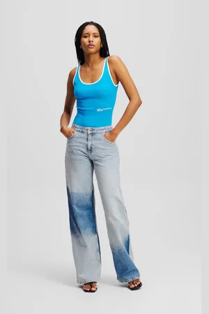 Karl Lagerfeld Džíny mr relaxed blocked denim vintage washed blue