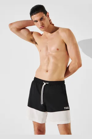 Karl Lagerfeld Plavky colorblock med boardshorts black