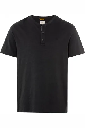 Camel Active Tričko nos henley 1/2 asphalt