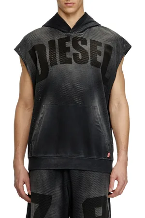 Diesel Mikina s-boxt-sl-mesh sweat-shirt black