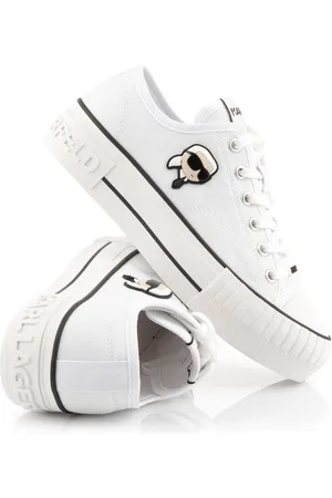 Karl Lagerfeld Tenisky kampus max nft patch lo lace white canvas