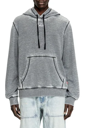 Diesel Mikina s-ginn-hood-pak sweat-shirt smoked pearl