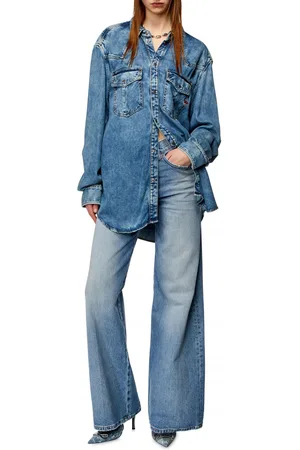 Diesel Džíny 1978 d-akemi trousers blue denim
