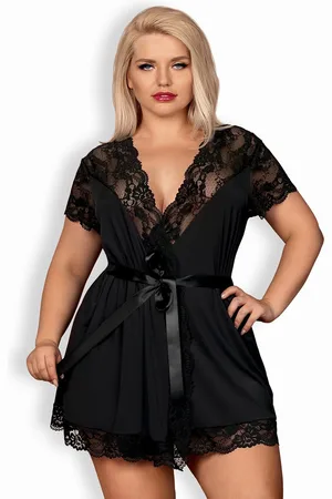 Obsessive Elegantní župan 810 - PEI black 2XL/3XL
