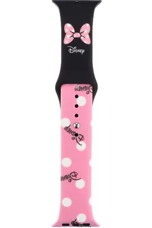 4wrist Silikonový řemínek pro Apple Watch - Růžovo-černý Disney 38/40/41 mm