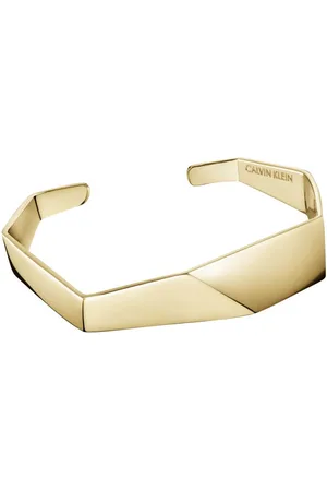 Calvin Klein Otevřený pozlacený náramek Origami KJATJF10010 5,4 x 4,3 cm - XS