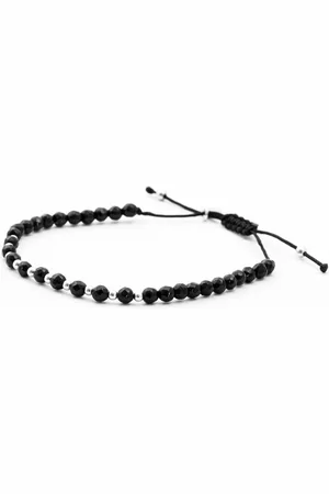 Beneto Exclusive Šňůrkový náramek s onyxem AGB392