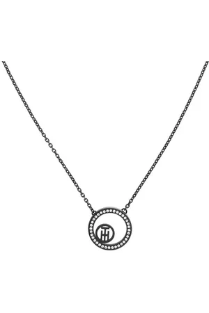 Tommy Hilfiger Módní černý náhrdelník Vine Circle 2780521
