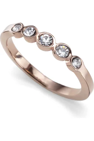 Oliver Weber Elegantní bronzový prsten s čirými krystaly Change 41165 52 mm