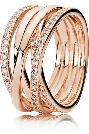 PANDORA Bronzový propletený prsten Timeless 180919CZ 50 mm