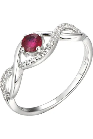 Brilio Okouzlující stříbrný prsten s rubínem Precious Stone SR00716O 58 mm