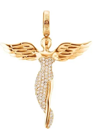 Engelsrufer Pozlacený stříbrný přívěsek Anděl se zirkony ERP-ANGEL-G 2,6 cm