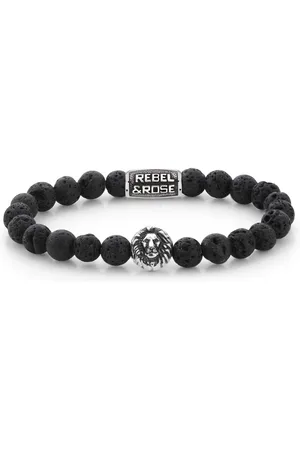 Rebel & Rose Korálkový náramek Black Moon RR-8L021-S 19 cm - L