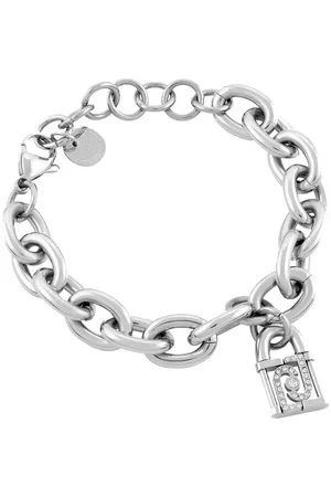 Liu Jo Výrazný ocelový náramek s krystaly Chains LJ1673