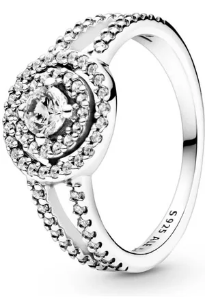 PANDORA Luxusní třpytivý prsten ze stříbra Timeless 199408c01 60 mm