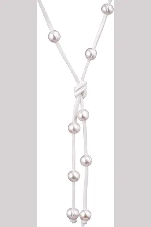 JwL Luxury Pearls Dlouhý kožený náhrdelník 3v1 s pravými perlami JL0497