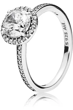 PANDORA Třpytivý stříbrný prsten Timeless 196250CZ 52 mm