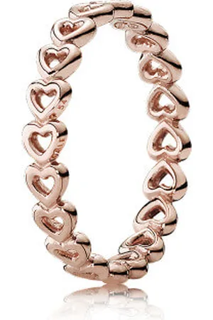 PANDORA Bronzový srdíčkový prsten 180177 56 mm