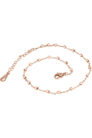 Troli Jemný pozlacený řetízek na nohu z oceli Globe Rose Gold