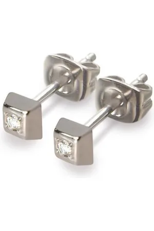 Boccia Titanium Titanové náušnice s diamantem 0538-01