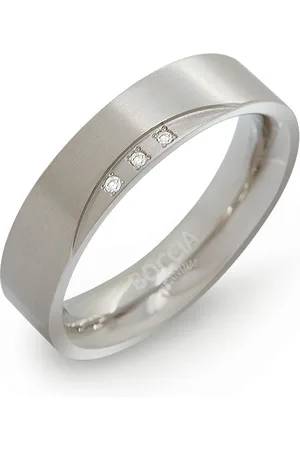 Boccia Titanium Titanový snubní prsten s diamanty 0138-02 52 mm