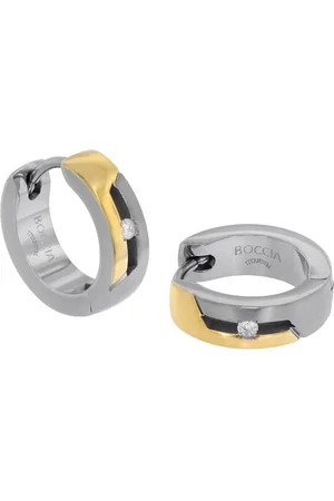 Boccia Titanium Titanové náušnice s diamantem 05045-04