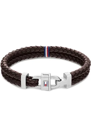 Tommy Hilfiger Stylový kožený náramek s ocelovou ozdobou 2790363