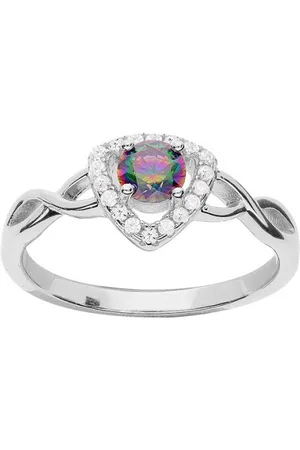 Brilio Nádherný stříbrný prsten s topazem Mystic Stone ML01445A 56 mm