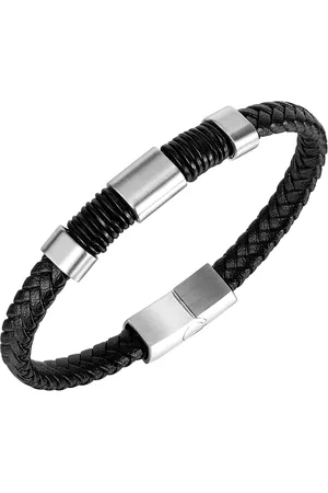 Troli Moderní pánský kožený náramek Leather