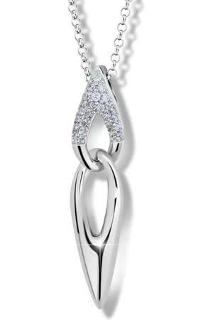 Modesi Elegantní náhrdelník ze stříbra M41086 (řetízek, přívěsek)