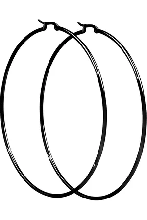 Troli Luxusní černé náušnice kruhy 2 cm